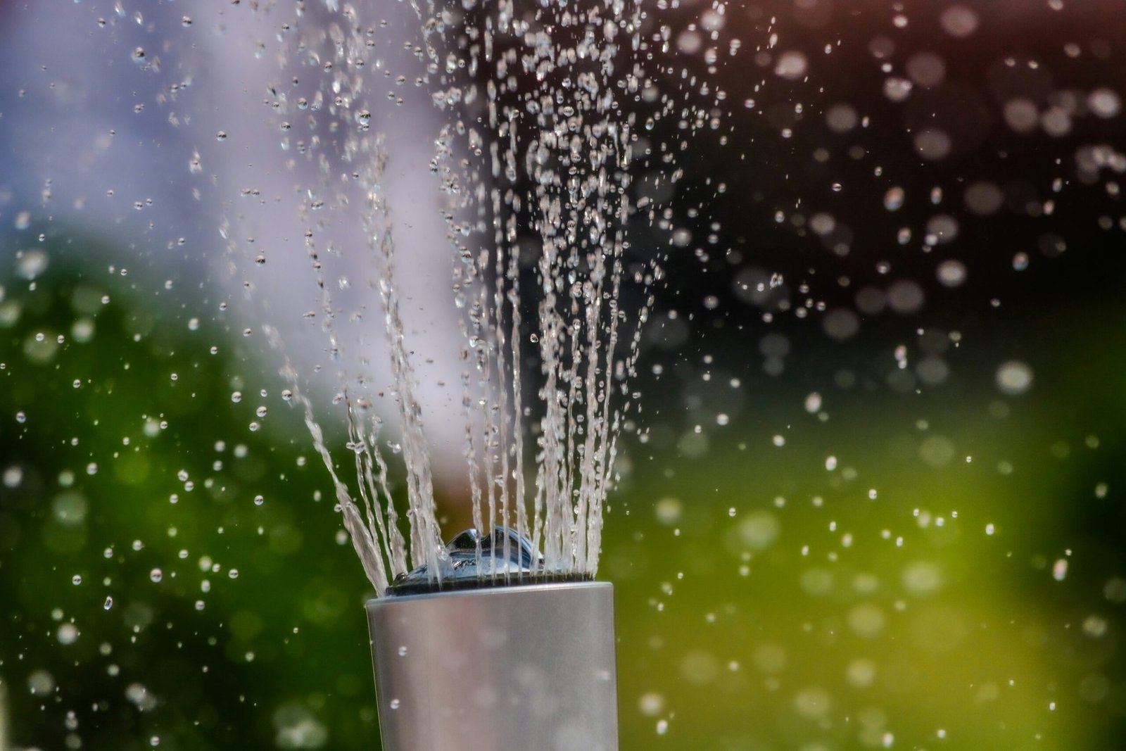 Automatic irrigation system watering a healthy garden in Hackensack.